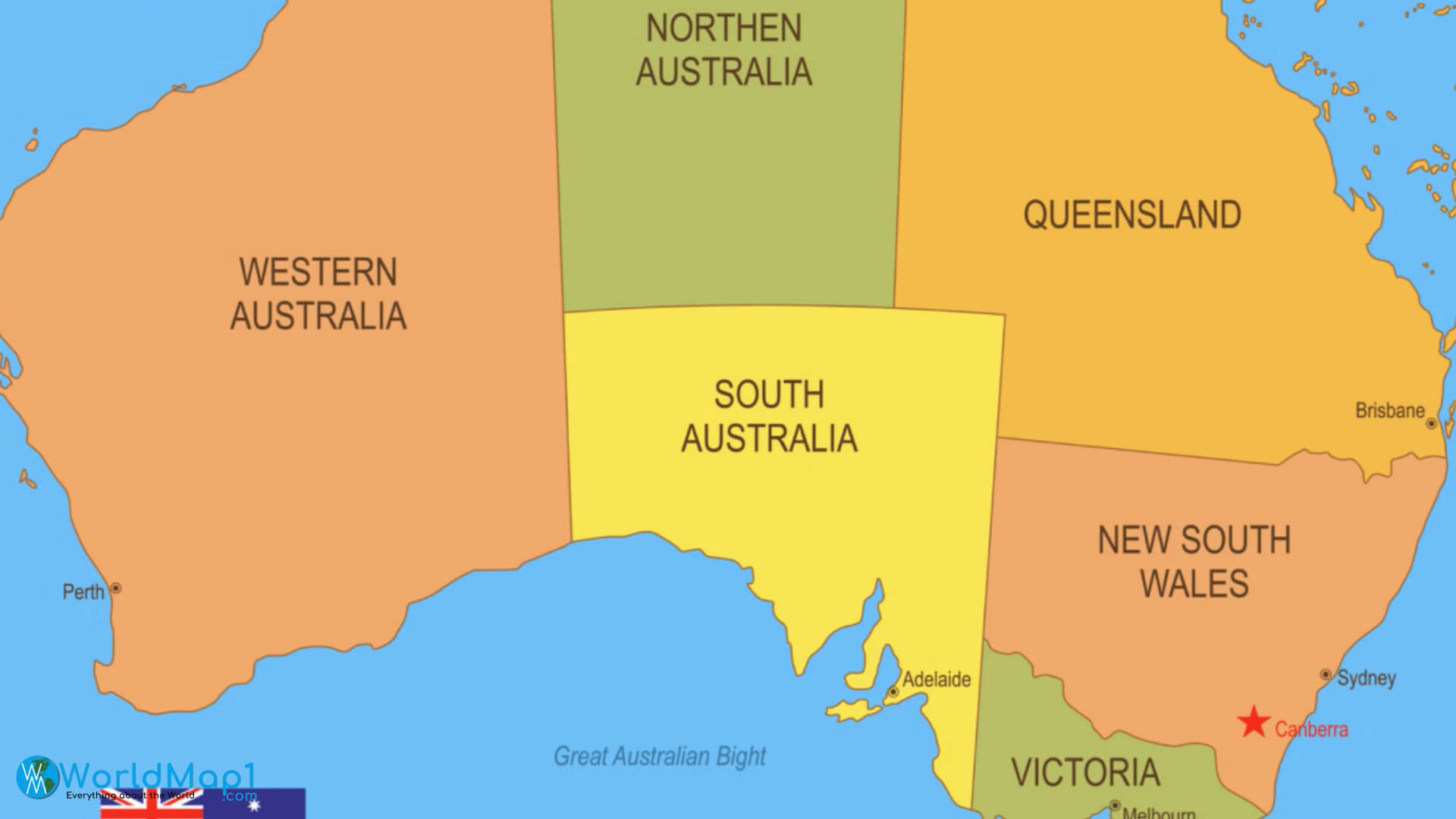 Australian States Map